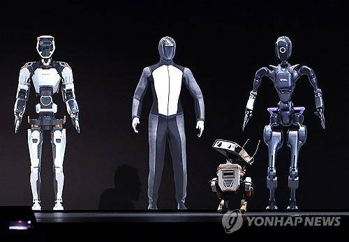 지난 3월 엔비디아 행사에서 소개된 휴머노이드 로봇. [연합뉴스]