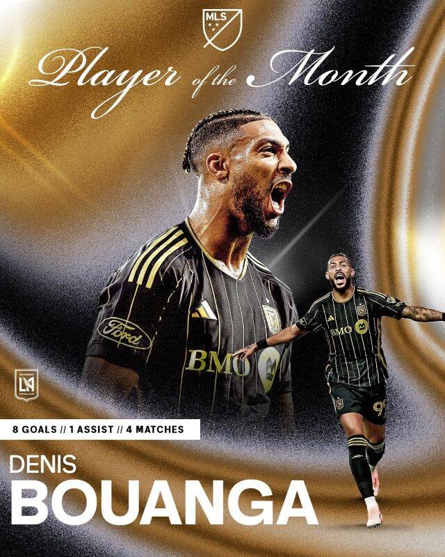 데니스 부앙가가 MLS 9월 이달의 선수를 수상했다./MLS