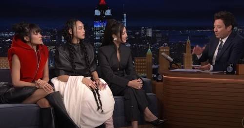 美 지미팰런쇼 출연한 헌트릭스 3인 [연합뉴스 자료. '더 투나잇 쇼 스타링 지미 팰런' 유튜브 캡처. 재판매 및 DB 금지]