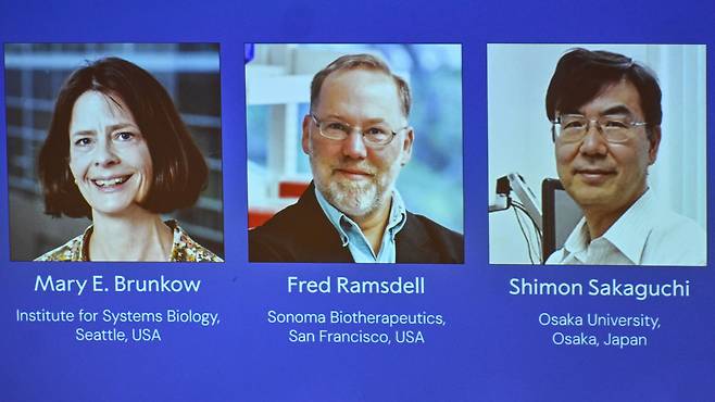 노벨 생리의학상에 매리 브랑코·프레드 람스델·사카구치 시몬