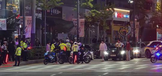 충남경찰청은 한글날인 9일 천안·아산 일대에서 대대적으로 폭주족 집중단속을 전개했다. 충남경찰청 제공