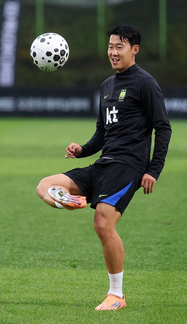 10일 브라질전 출격을 앞둔 한국 축구 국가대표팀 주장 손흥민. 고양=뉴시스