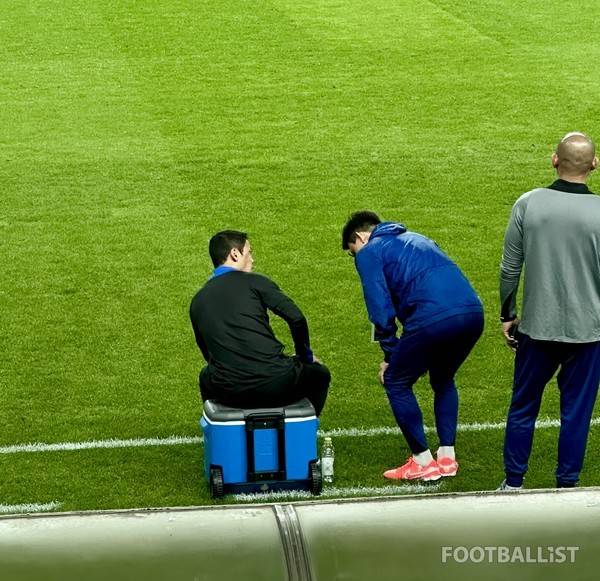 훈련에서 열외 된 황희찬. 김진혁 기자