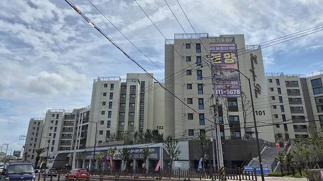 지난달 19일 제주시 애월읍 하귀1리에 있는 효성해링턴 플레이스 제주. 서보미 기자