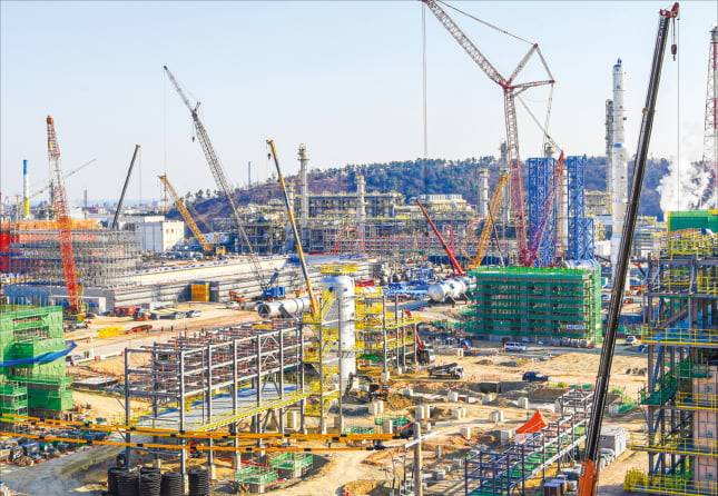 에쓰오일이 울산에서 진행 중인 샤힌 프로젝트 현장.  에쓰오일 제공