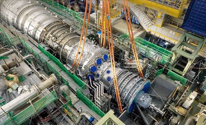 두산에너빌리티의 발전용 가스터빈.  창원시 제공