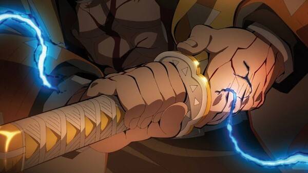 ▲극장판 '귀멸의 칼날-무한성 편'의 한 장면.