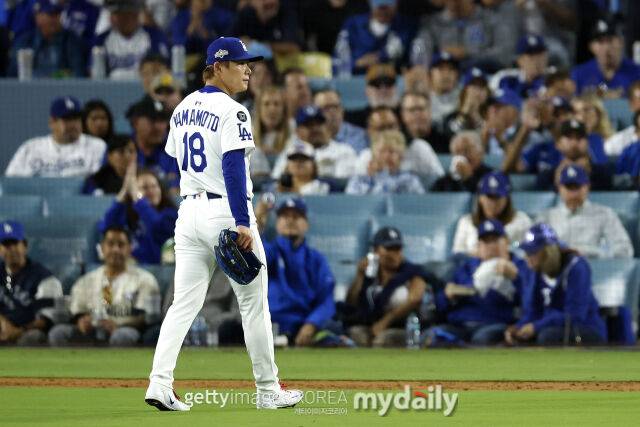 강판되는 LA 다저스 야마모토 요시노부./게티이미지코리아