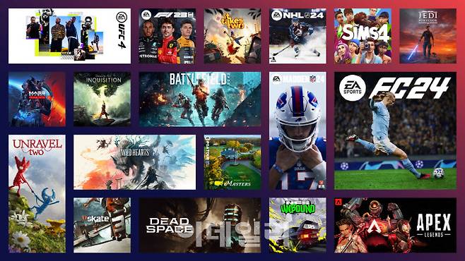 EA 주요 게임. (사진=EA 홈페이지 갈무리)