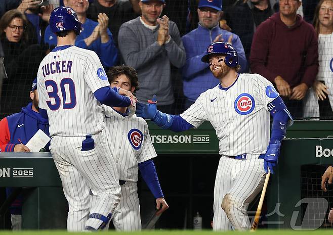 MLB 시카고 컵스가 밀워키 브루어스를 꺾고 승부를 5차전으로 끌고 갔다. ⓒ AFP=뉴스1