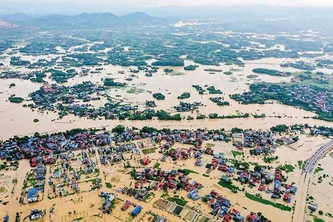 타이응우옌성에서 광범위한 심각한 침수가 발생하고 있다. 베트남 정부 제공