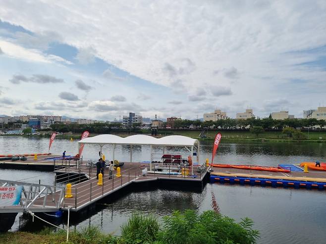 금호강 수상레저시설 전경. 대구시 제공