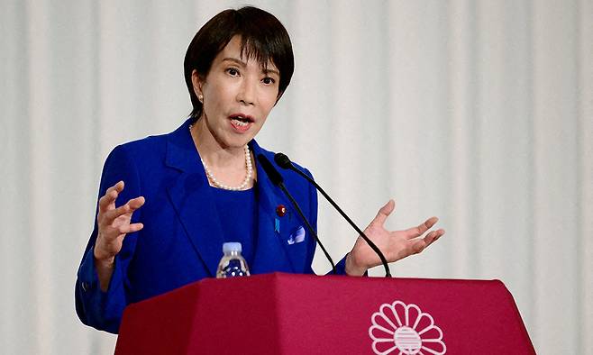 일본 집권 자민당 다카이치 사나에 총재. 로이터연합뉴스