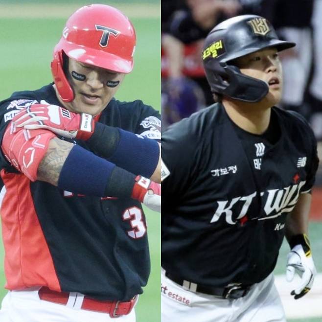 KIA 최형우(왼쪽)와 KT 강백호. /사진=김진경 대기자, 강영조 선임기자