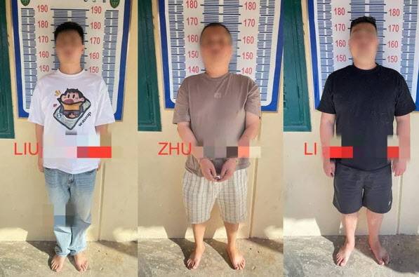 한국인 대학생 박모씨(22) 살인 혐의로 기소된 중국인 용의자 3명.(사진=캄보디아 경찰청)