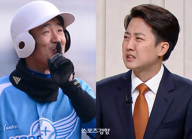 DJ DOC 멤버 이하늘(왼쪽)과 이준석 개혁신당 대표. 경향신문 자료사진