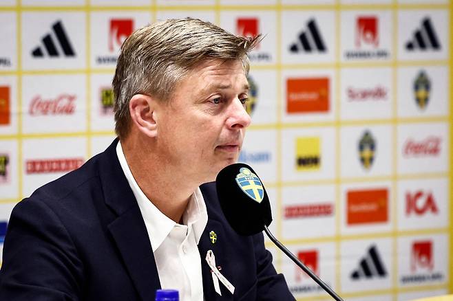 욘 달 토마손 스웨덴 축구대표팀 감독.    스톡홀름 | AFP연합뉴스