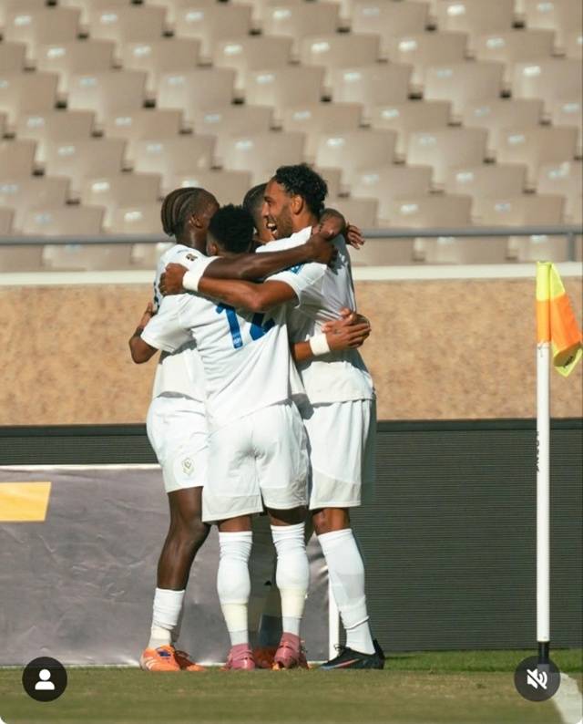 가봉 대표팀의 골 세리머니. /사진=피에르 오바메양 SNS