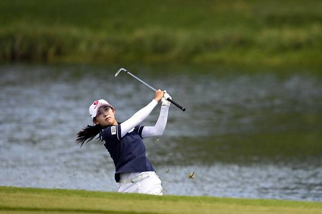 황유민의 웨지 샷.(사진=AFPBBNews)