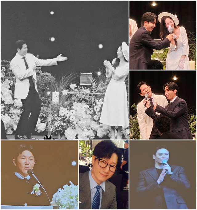 이홍희 PD와 조영명 감독의 결혼식이 지난 11일 서울신라호텔에서 진행됐다. 유수경 기자