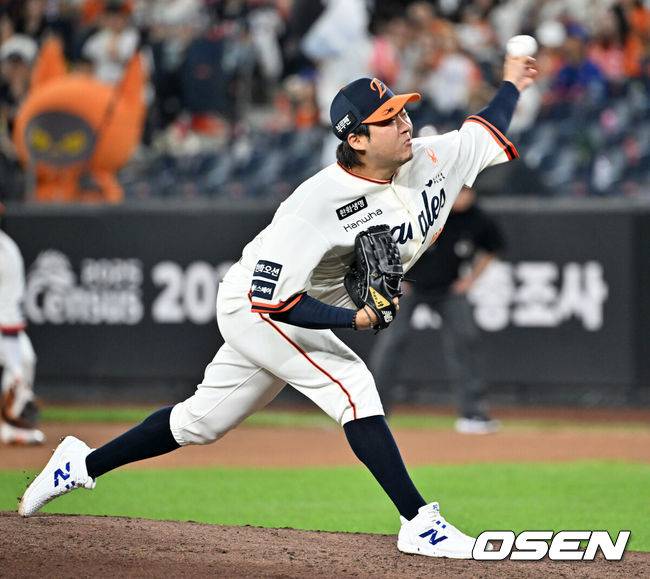 [OSEN=민경훈 기자] 한화 김범수. 2025.09.29 /rumi@osen.co.kr