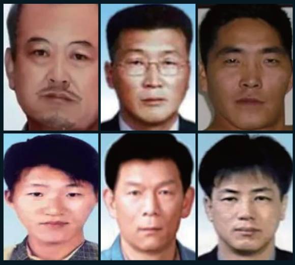 살인을 저지르고 장기 도주 중인 피의자들(왼쪽 위부터 시계 방향으로 김영세, 최용배, 황주연, 성치영, 박종윤, 이준세) ⓒ경찰청 제공