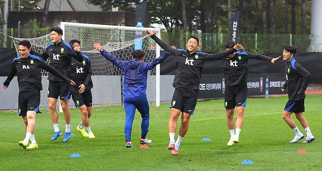 ▲ 브라질전을 앞두고 팀 훈련을 했던 황희찬 ⓒ연합뉴스