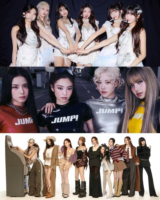 아이브, 블랙핑크, 트와이스(위부터) /사진=스타쉽엔터테인먼트, YG엔터테인먼트, JYP엔터테인먼트