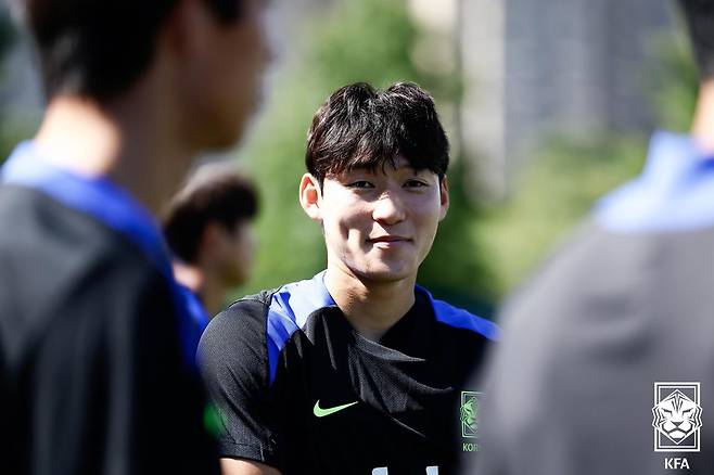 10월 A매치 기간 사우디아라비아에서 진행된 이민성호 전지훈련 중 배준호. /사진=대한축구협회(KFA) 제공