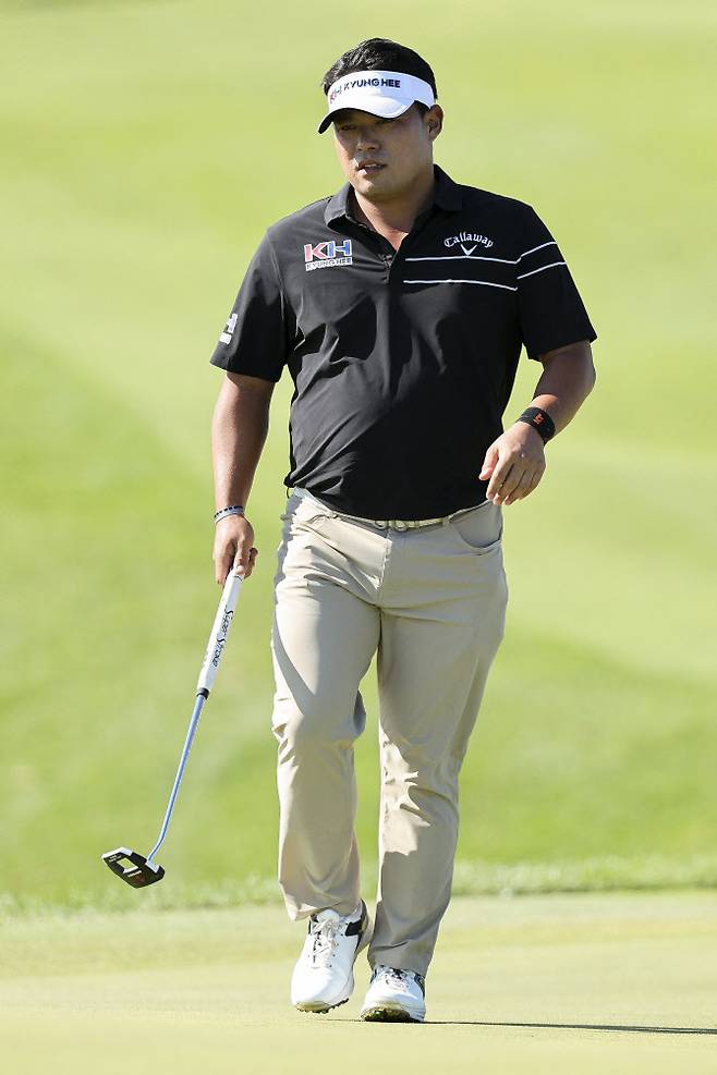 이승택이 13일(한국시간) 미국 인디애나주의 프렌치 릭 리조트에서 열린 PGA 콘페리투어 최종전 투어 챔피언십 최종 4라운드에서 플레이하고 있다.(사진=AFPBBNews)