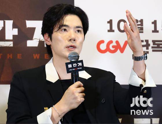 13일 오후 서울 용산 CGV 아이파크몰에서 영화 '중간계' 언론시사회가 열렸다. 강윤성 감독, 배우 변요한, 김강우, 방효린, 임형준이 참석했다. 박세완 엔터뉴스팀 기자 park.sewan@jtbc.co.kr