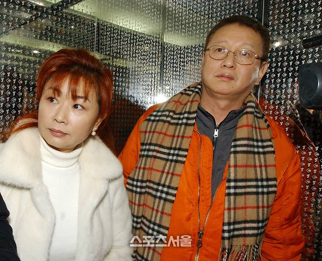 진미령-故 전유성 부부. 스포츠서울 DB.