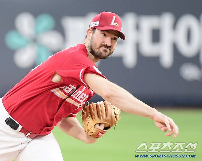 21일 수원 케이티위즈파크에서 열린 KT와 SSG의 경기. 선발 투구하고 있는 SSG 앤더슨. 수원=송정헌 기자songs@sportschosun.com/2025.08.21/