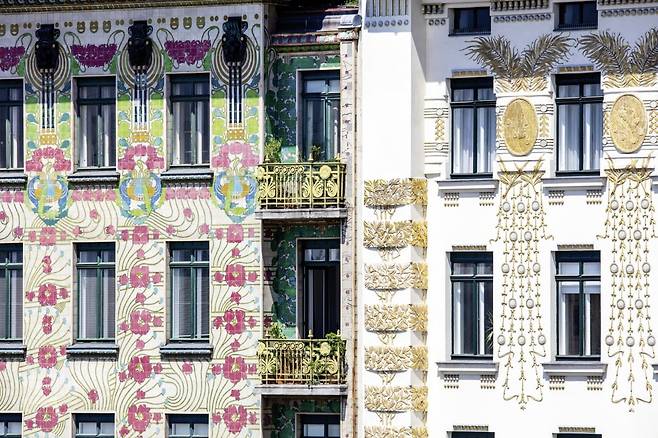 마욜리카 하우스와 메달리온 하우스 디테일. © WienTourismus