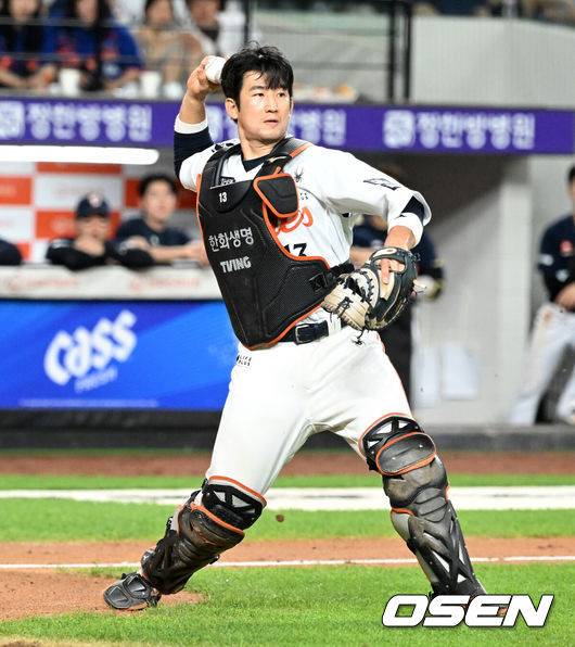 [OSEN=이대선 기자] 한화 최재훈. 2025.08.19 /sunday@osen.co.kr