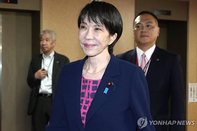 자민당 다카이치 사나에 총재 [교도 AP 연합뉴스 자료사진. 재판매 및 DB 금지]