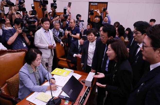 국민의힘, 법사위 국감 진행 항의 [연합뉴스]