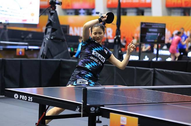 한국 여자 탁구 기대주 김나영. 대한탁구협회