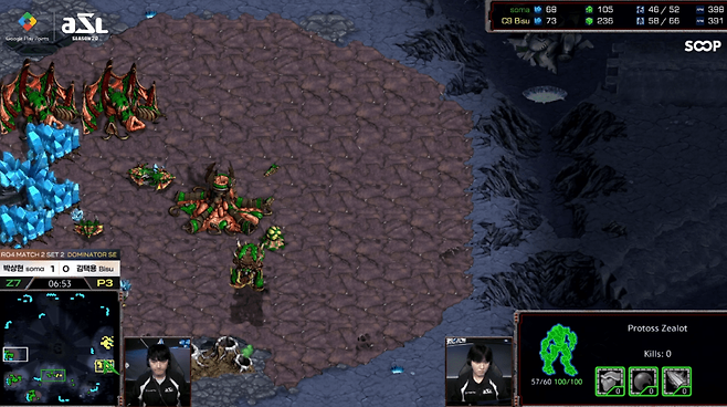 - 더블 히드라리스크 덴 빌드를 준비해 김택용의 허를 찌른 박상현