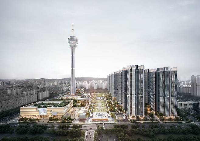 전주 관광타워 복합개발사업 투시도. 자광 제공.