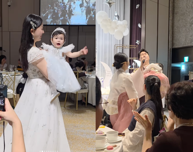 방송인 박수홍의 딸 재이의 초호화 돌잔치가 열렸다. / 안영미 인스타그램