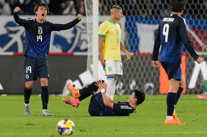 브라질에 3-2 역전승한 일본. 연합뉴스