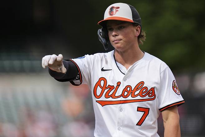 볼티모어 오리올스 2루수로 팀의 간판으로 떠오르고 있는 잭슨 홀리데이. AP연합뉴스
