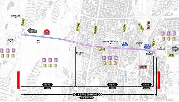 동남구 성황동~서북구 불당동 연결도로 개요 [사진=천안시]