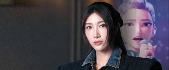 작곡가이자 가수로 활동 중인 이재는 ‘케이팝 데몬 헌터스’의 대표 OST ‘골든’을 작곡했고, 루미 역할로 가창했다. [사진 넷플릭스]