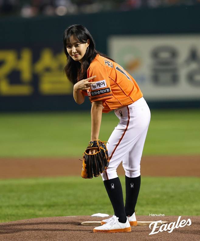 권유리. /사진=한화 이글스 제공