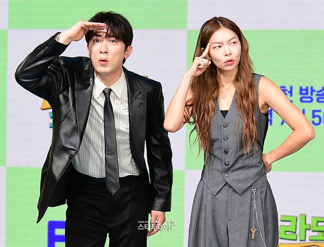 ‘길치라도 괜찮아’ 제작발표회에 참석한 김원훈, 송해나. 사진| 강영국 기자