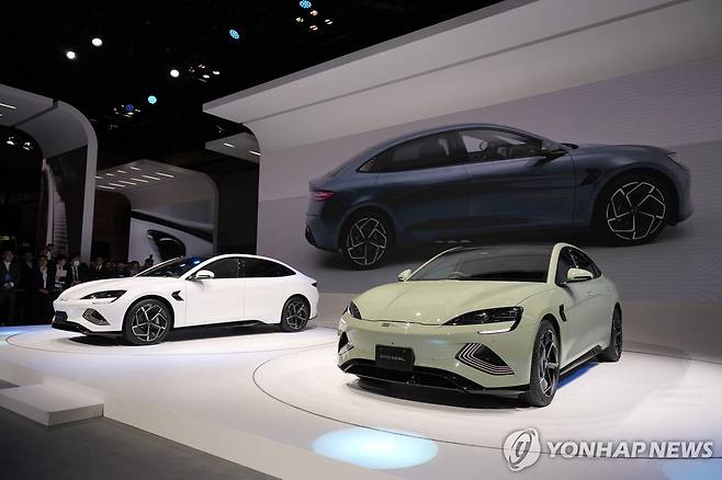 일본 모빌리티쇼에 전시된 BYD 씰 [EPA=연합뉴스]