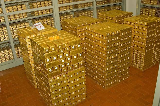 이탈리아 중앙은행인 이탈리아은행의 금고 [로이터 연합뉴스 자료사진. 이탈리아은행(Bank of Italy) 제공. 재판매 및 DB 금지]