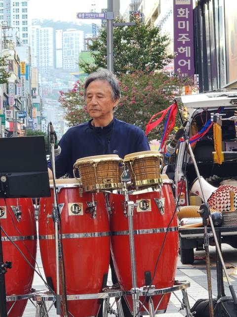 타악기 연주자 김영길 씨.